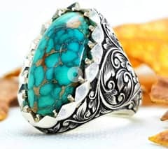 Handmade Artistic Neyshabur turquoise ring 0