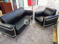 3+1 Seater Black Sofa 0