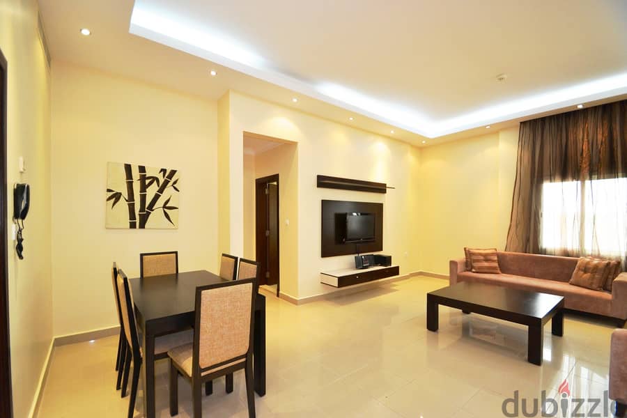 2-bed furnished apartment with pool and gym 1