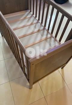 Ikea - Sundvik Brown Cot with extras 0