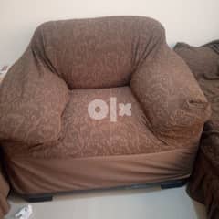 sofa with cover in good condition 0