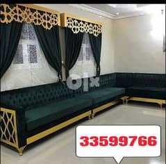 Upholstery shop _ We making new sofa majlis curtain - old sofa repair 0