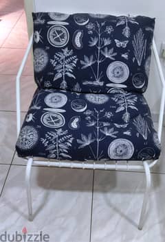 IKEA Metallic Lounge/ Outdoor  Chair with custom made Padding in excel 0
