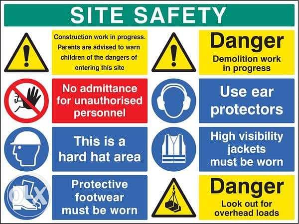 Construction site sign board & Site safety board 1