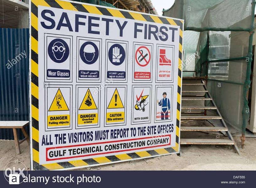 Construction site sign board & Site safety board 3