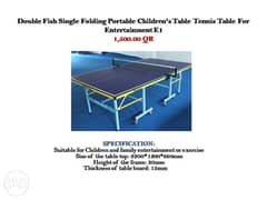 Double Fish Single Folding Portable Children's Table Tennis Table For 0