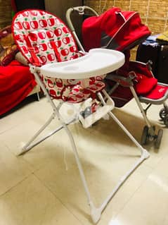 Baby stroller and high chair for sale 0