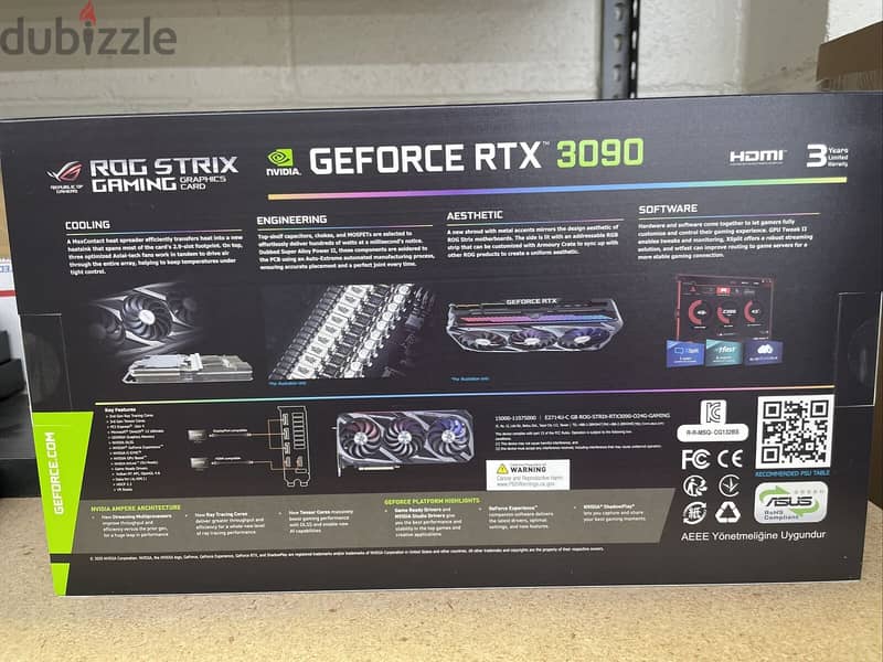 New- ASUS ROG Strix GeForce RTX 3090 OC 24GB GDDR6X Graphics Card GPU 1