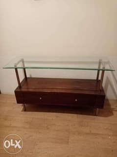 Console/ End Table with Glass top from Home Centre 0