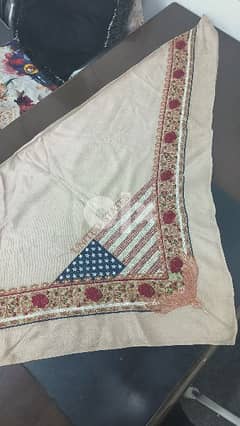 absolutely new Embroidered shawl with Amrican flag 0