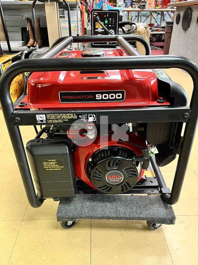 9000 Watt Gas Powered Generator 7250W Continuous Portable 13 hrs runti 0