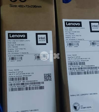 New Original Lenovo IdeaPad 3 14ITL6 14" W/app :(+44), 7887, 016, 299