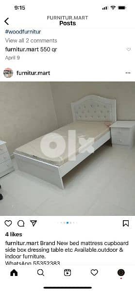 New Wooden design bed local made available. 10