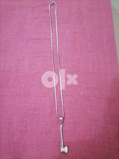men's silver chain with axe 0