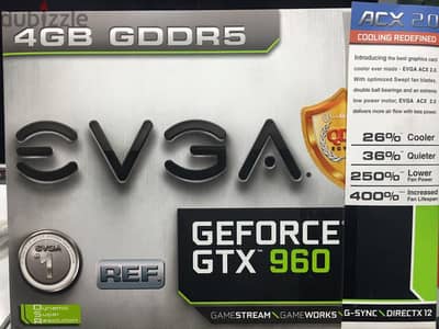 NEW EVGA GeForce GTX 960 GAMING ACX 2.0+ 4GB GDDR5 (04G-P4-3963-KR)