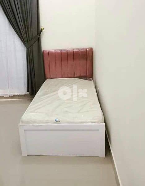 single bed with mattress local made wooden 2