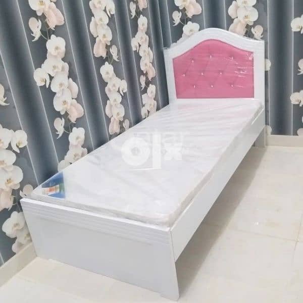 single bed with mattress local made wooden 3