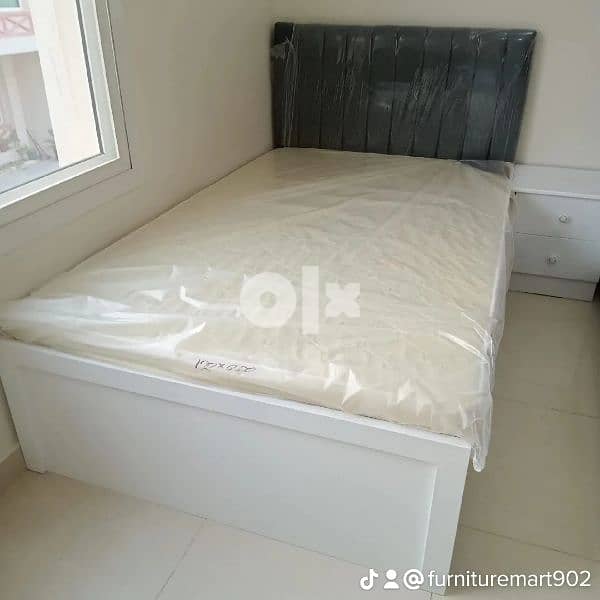 single bed with mattress local made wooden 5