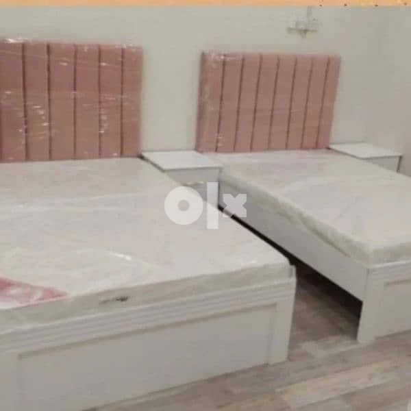 single bed with mattress local made wooden 6