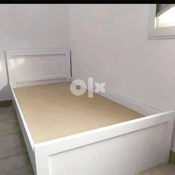 single bed with mattress local made wooden 7