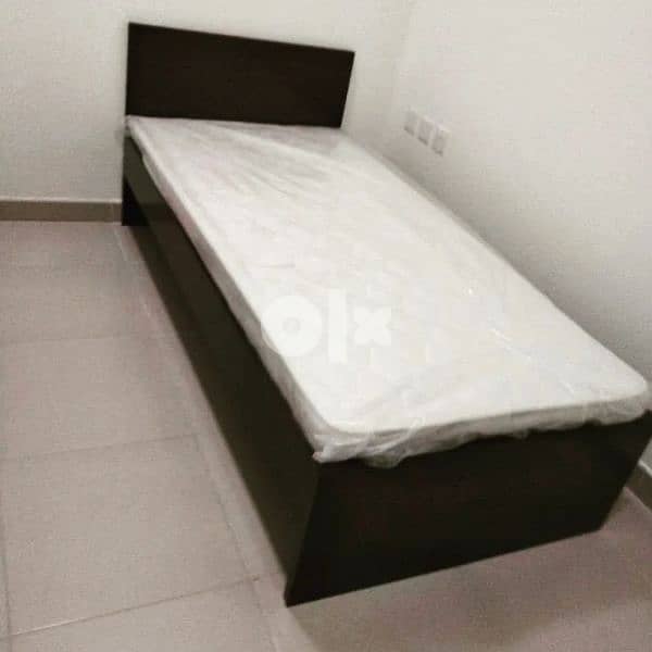 single bed with mattress local made wooden 8