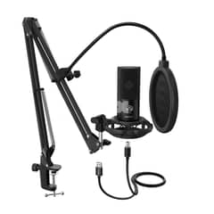 Fifine T669 Microphone Kit With Boom Arm And Pop Filter- Black 0