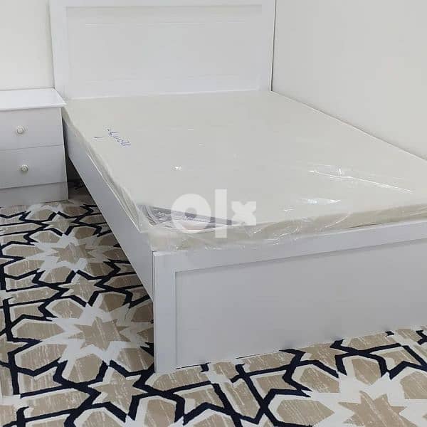 Brand New Bed With Mattress Wooden Local Made 8