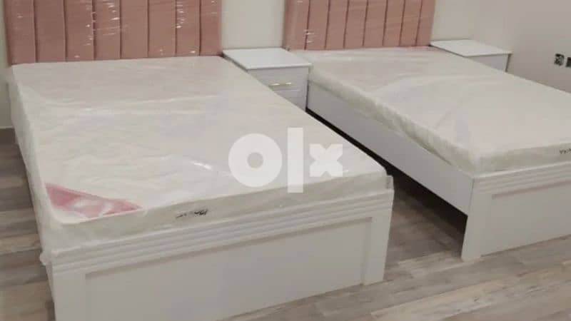 Brand New Bed With Mattress Wooden Local Made 17
