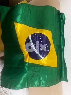 Brazil flag Neymar signature 0
