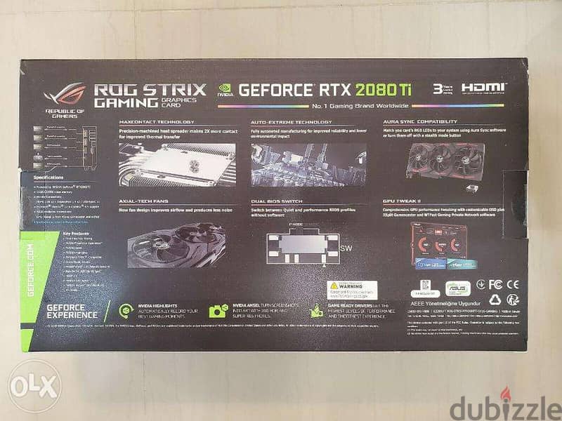 NEW ASUS Rog Strix NVIDIA GeForce RTX 2080ti 1