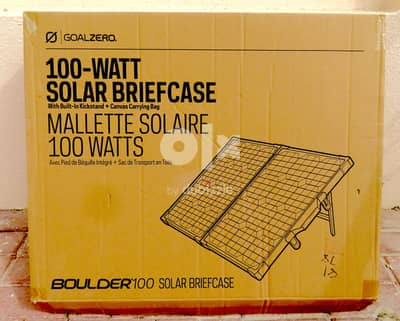 GoalZero BOULDER 100 BRIEFCASE Portable SOLAR PANELS (NEW in BOX) 100W