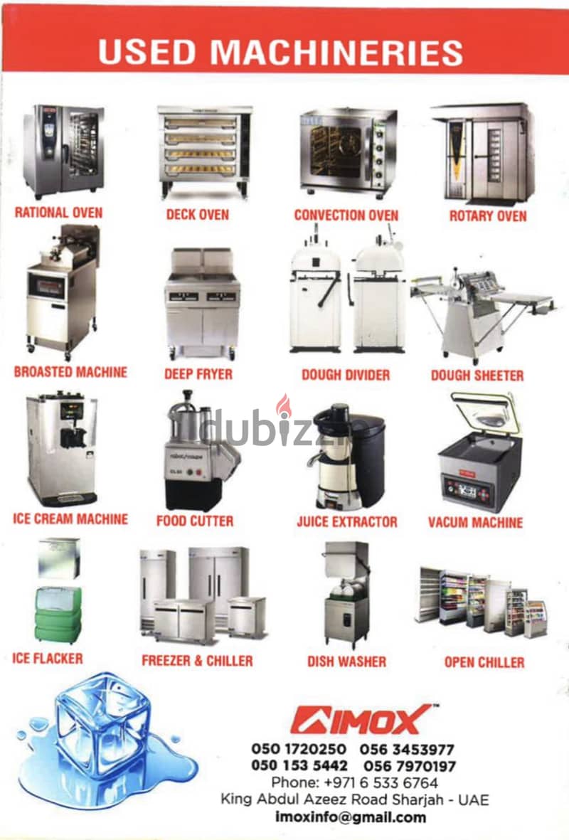 Used bakery catering equipments 5