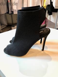 MISS SELFRIDGE black semi-boot heels (11cm), EU 38 / US 7.5 / UK 5 0