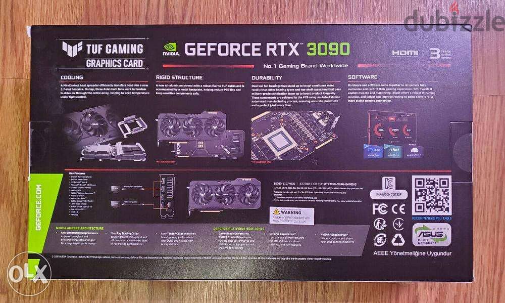 NEW Non-Lhr- ASUS Tuf OC NVIDIA GeForce RTX 3090 1