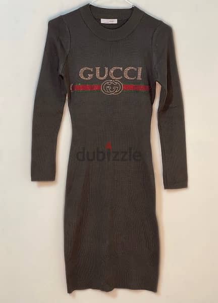Gucci printed bodycon dress 0