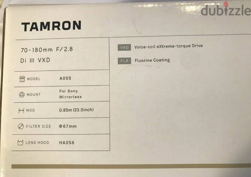 New Sony Tamron 70-180mm F/2.8di Iii Vxd Lens 6