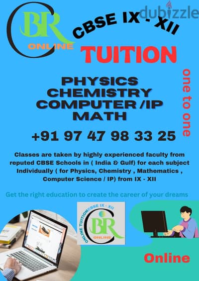 TUITION  CBSE Grades 9-12  CBSE (1-2-1) - WhatsApp : +91 9747983325