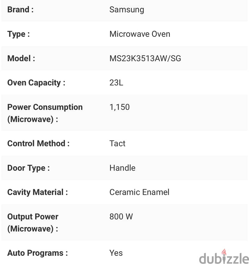 samsung microwave price list