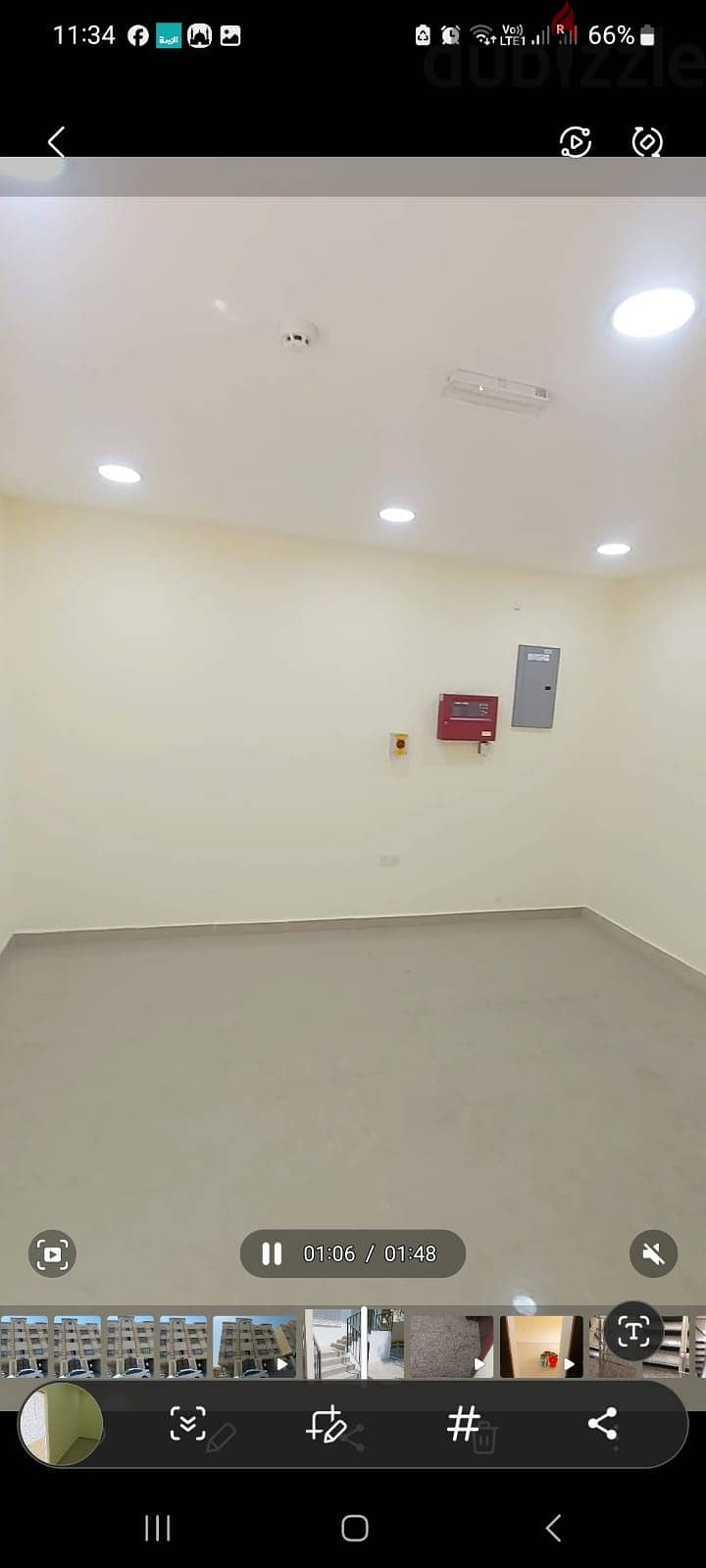 For rent shop under building directly behind Ooredoo 7