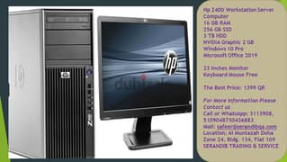 Hp Z400 Workstation Server Computer 16 GB RAM 256 GB SSD  3 TB HDD