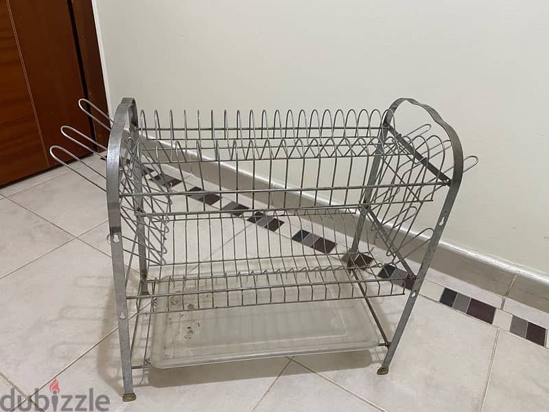 Pre owned dish rack and copper water bottles 0