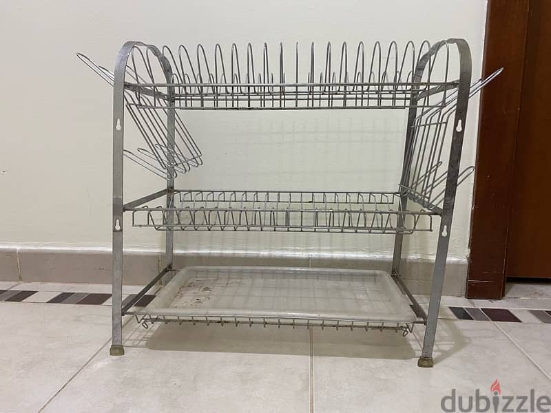 Pre owned dish rack and copper water bottles 2