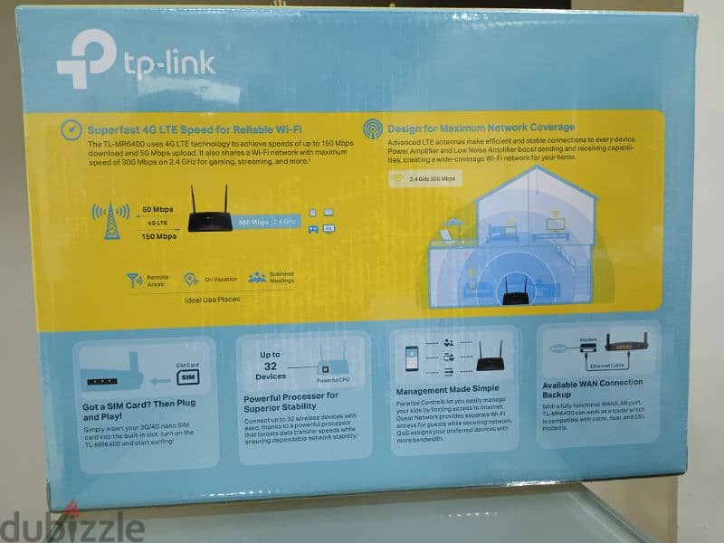 TP-Link 300 Mbps Wi-Fi 4G LTE Router 2