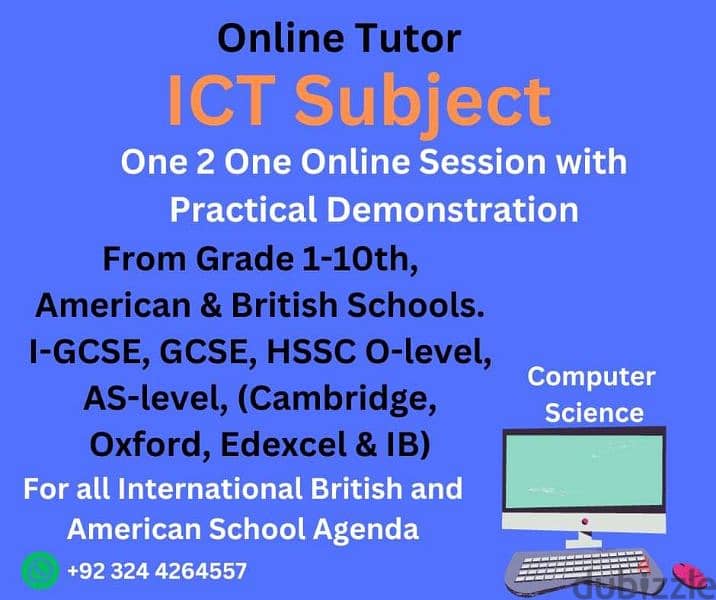 ICT Online Tutor Computer Science Studies 0