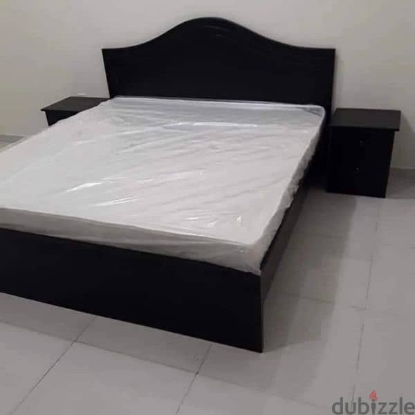 New wooden Bed with mattress 1