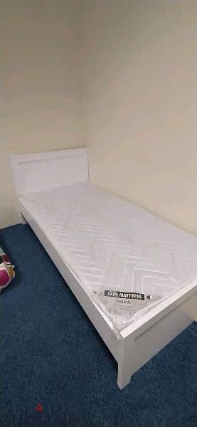 New wooden Bed with mattress 6