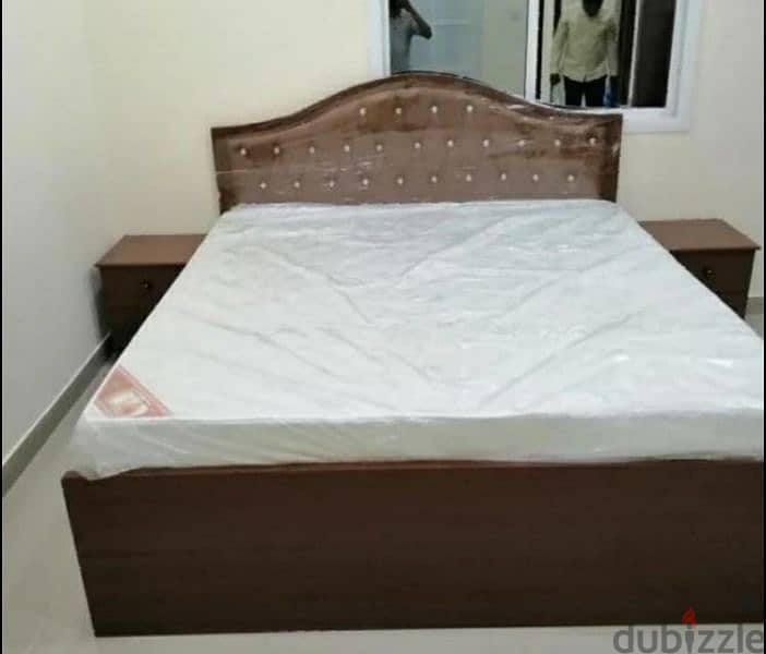 New wooden Bed with mattress 8