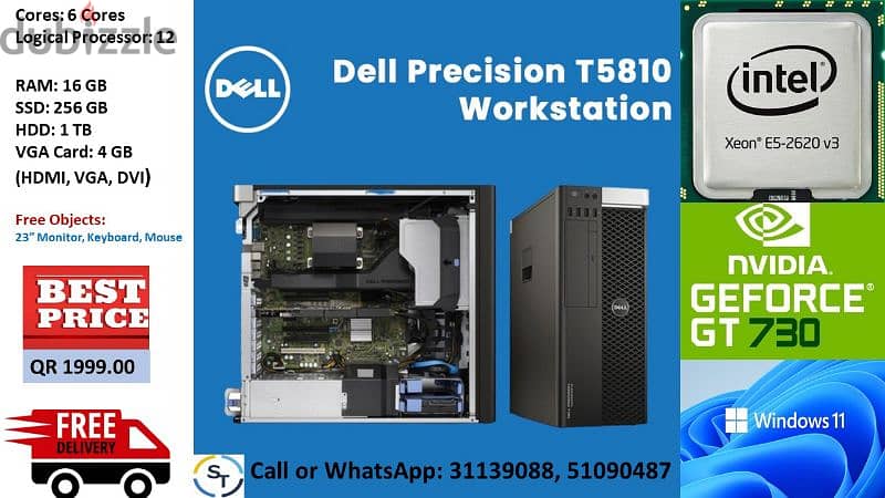 Dell Precision T5810 Workstation Tower Pc 0