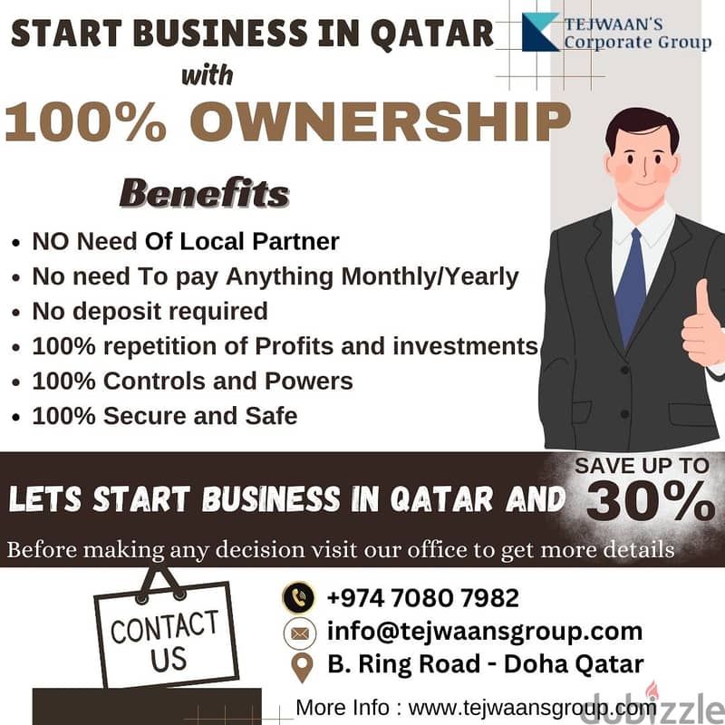 Start Business in Qatar with 100% Ownership 2