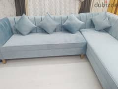 Buy awesome fabric L shape sofa set online 0